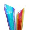 Holographic Clear Window Film Iridescent Dichroic Vinyl Decorative Glass Sticker Self-Adhesive Rainbow Cellophane DIY Home Decor