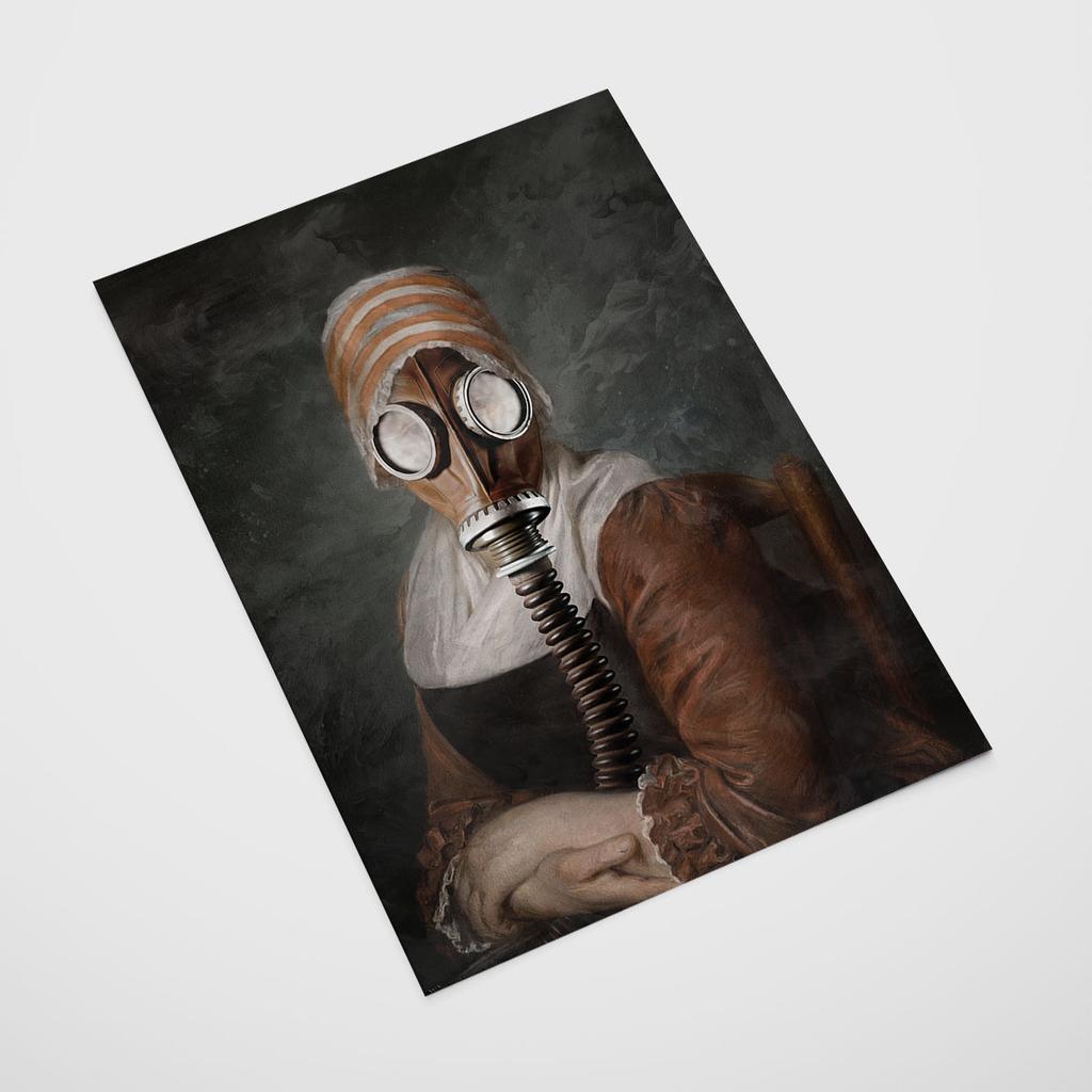 Poster Portrait Gas Mask Pop Art