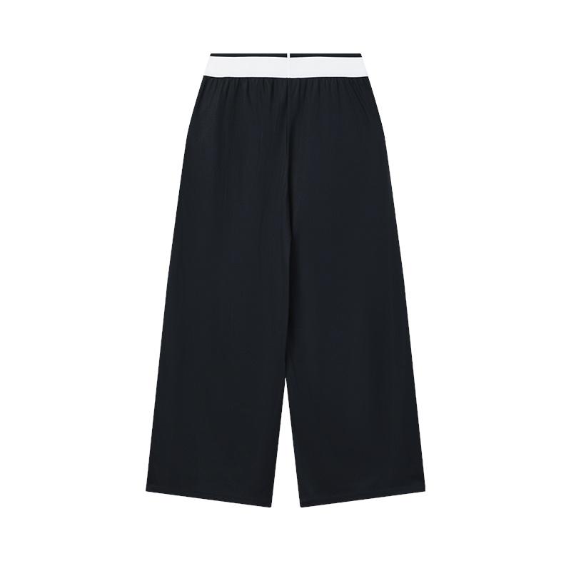 FILA Original Fashion Classic Retro Sports Casual Relaxed Versatile Comfortable Knit Pants Women bottoms Black F51W629602FBK