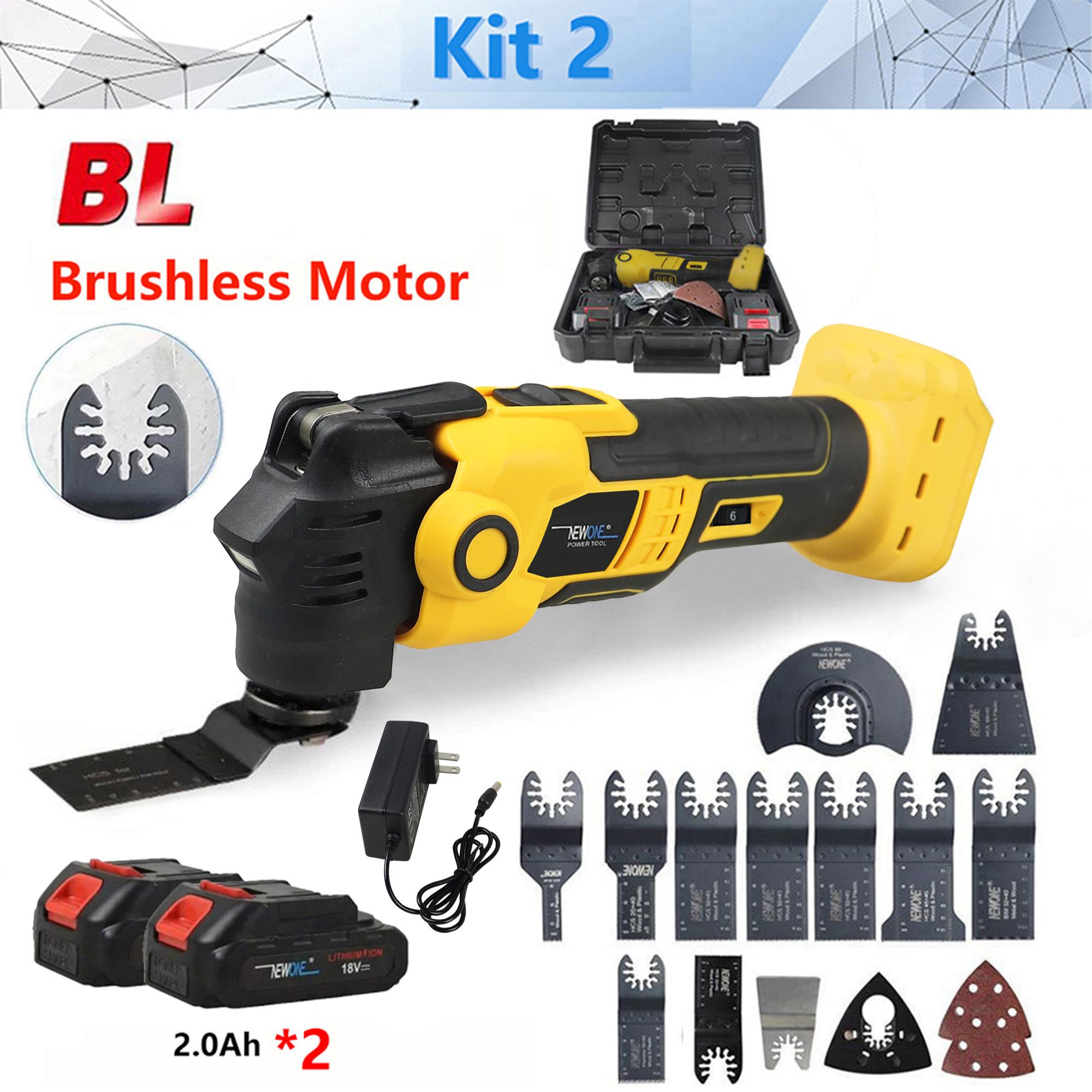 

NEWONE 18V Аккумуляторный осциллирующий инструмент, Антивибрационный, Регулируемая скорость Многофункциональная дрель, Реноватор жёлтый