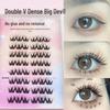 Curled Voluminous Self-Adhesive Single Cluster False Eyelashes for Beginners
