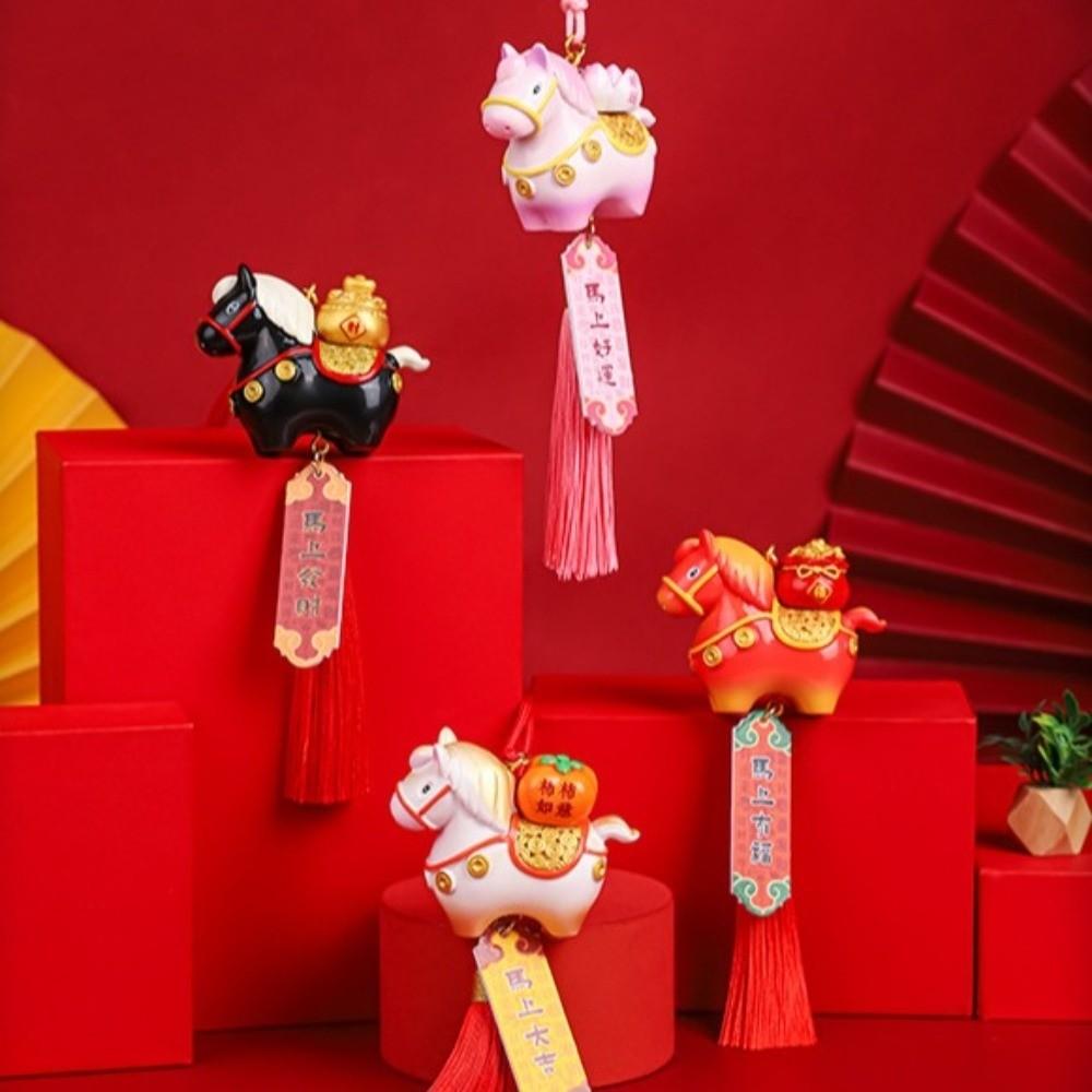 with Tassel Spring Festival Car Hanging Pendant Tang Horse Rearview Mirror Decor  Home Decoration