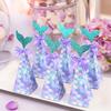 10Pcs Mermaid Tail Paper Candy Box Gift Bags Popcorn Boxes Kids Little Mermaid Birthday Party Decoration Baby Shower Supplies