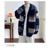 Autumn Men's Striped Gradient Cardigan Sweater