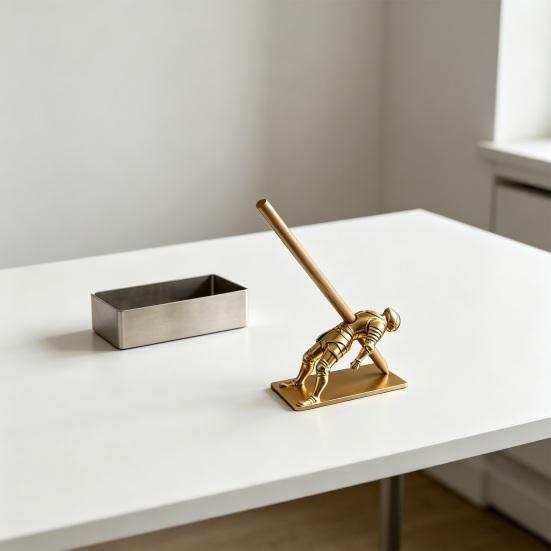 Porta-canetas Assassino Impresso em 3D Organizador de Mesa Criativo com Design de Flecha Suporte de Caneta Engraçado de Novidade para Escritório Escola Decoração Única de Mesa