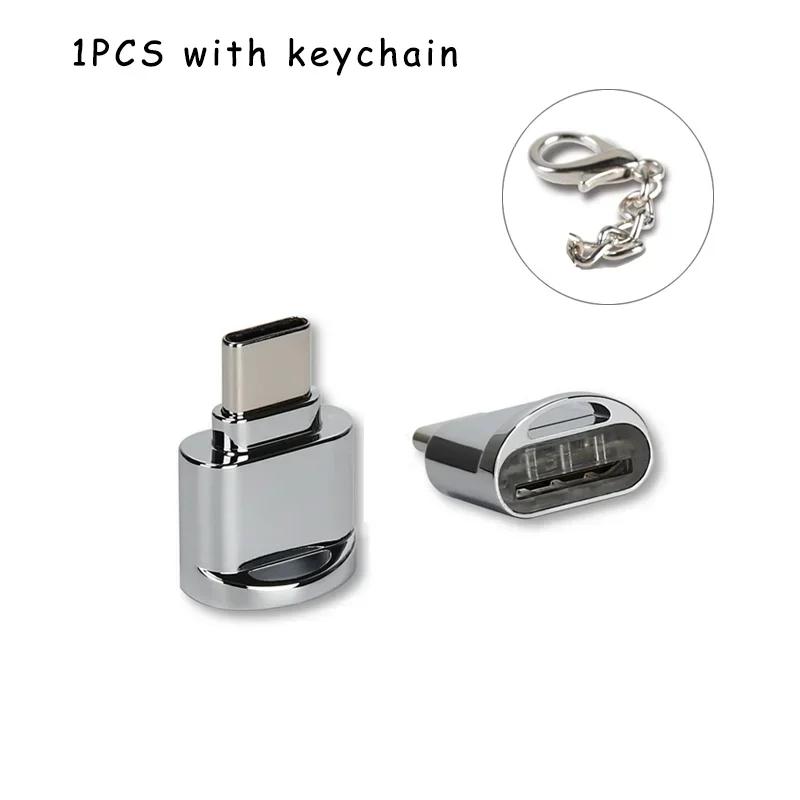 Type C OTG To TF Adapter Micro-SD Memory Card Reader For Samsung Huawei Xiaomi Aluminum Cardreader For Micro TF Microsd Laptop