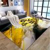 Borussia Dortmund Muster Teppich, Innen-/Außenmatte, für Picknick, Spielzimmer, Schlafzimmer, Büro, Wohnzimmer, Heimdeko Teppich, Geburtstagsgeschenk