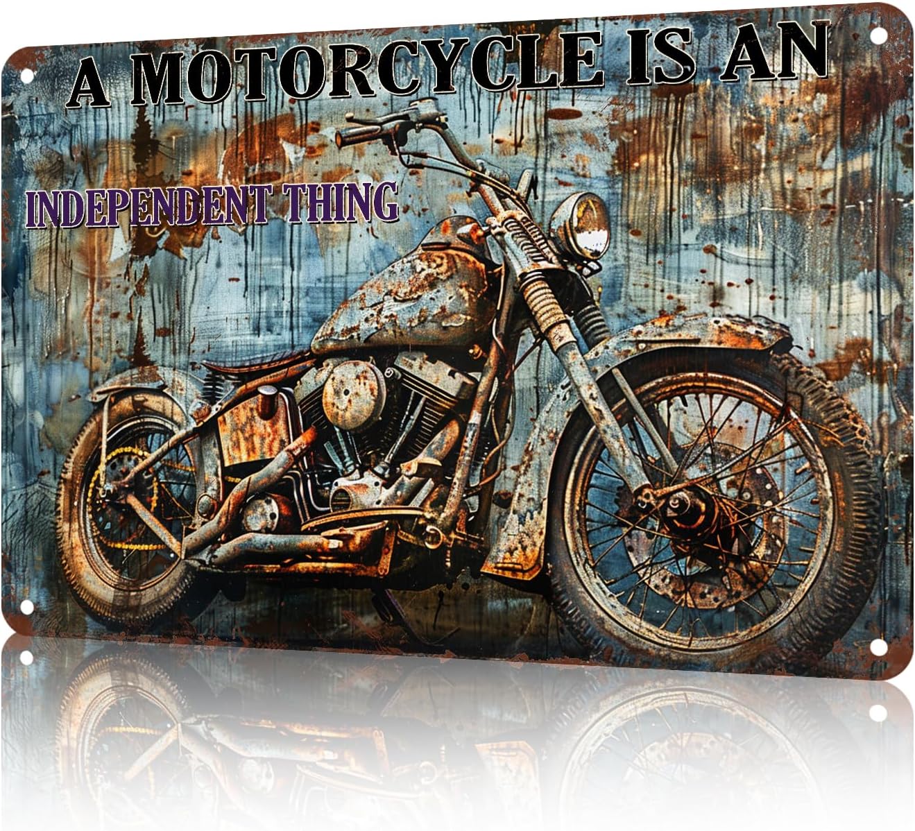 

Retro Metal Motorcycle Sign Motorcycle Tin Sign Wall Art Decor Vintage Garage Wall Decor Cafe Bar Club Living Room Wall Decor 20x30cm（7.8x11.8inch）