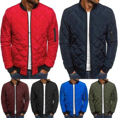 6 Colors Plus Size S-3XL Men's Fashion Autumn and Winter Puffer Jacket Coat Cotton-padded Clothes