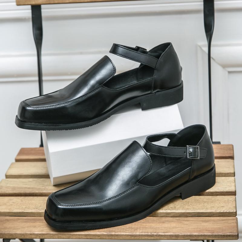 Fashion New Men's Summer Sandals Outdoor Casual Leather Business Sandals Buckle Strap Dress Shoes for Men Formal Shoes Mocassin Loafers