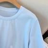 2026 Summer Plus Size Women's Solid Color Slimming Short Sleeve Top - Round Neck, Loose Fit