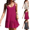 Robe d'été sans manches pour femme Décontractée Bohème Plage