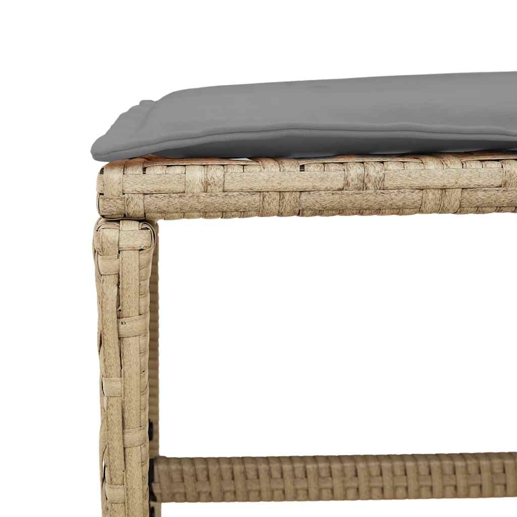 Vidaxl 13-Cz Garden Furniture Set, Cushions, Mixed Beige, Rattan Pe