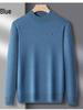 Men's Wool Cashmere Half-High Collar Sweater - Mid-Young Adult Casual Knitwear