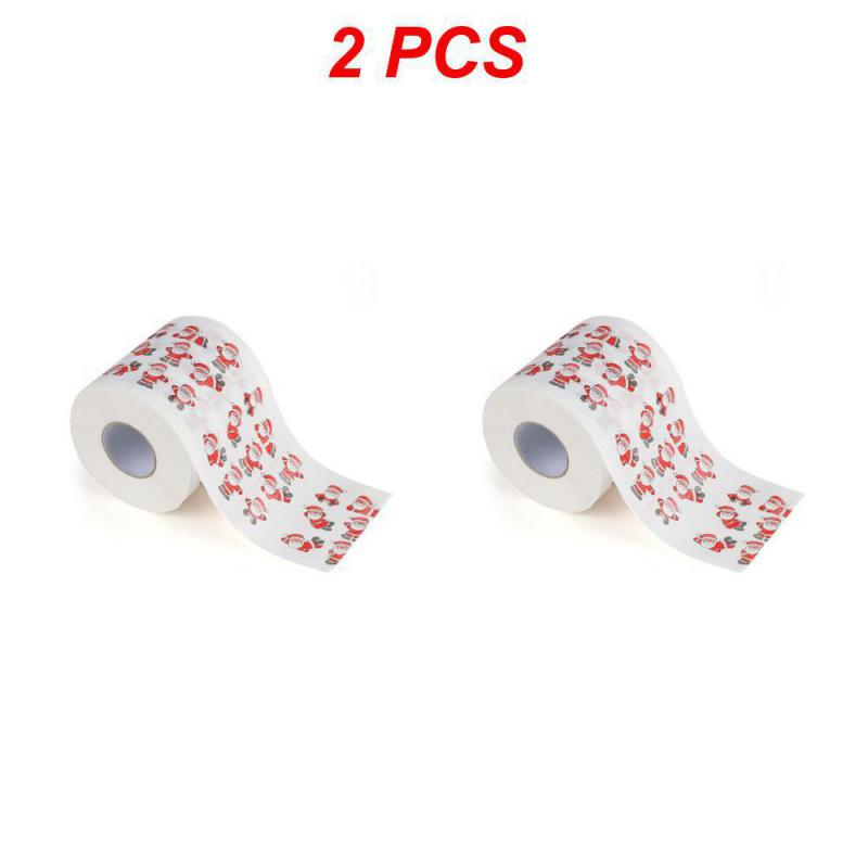 2/1 STÜCKE Weihnachtsmuster-Serie Rollenpapier Weihnachtsdekoration Drucke Niedliches Toilettenpapier Weihnachtsdekor Für Wohnkultur Zubehör