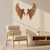 Angel Avian Forms Wall Art Openwork Mirrored Wing Decor Cutout Feather Pattern