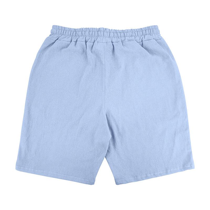 Summer Men's Shorts Linen Thin Section Beach Casual Loose Five Shorts Male