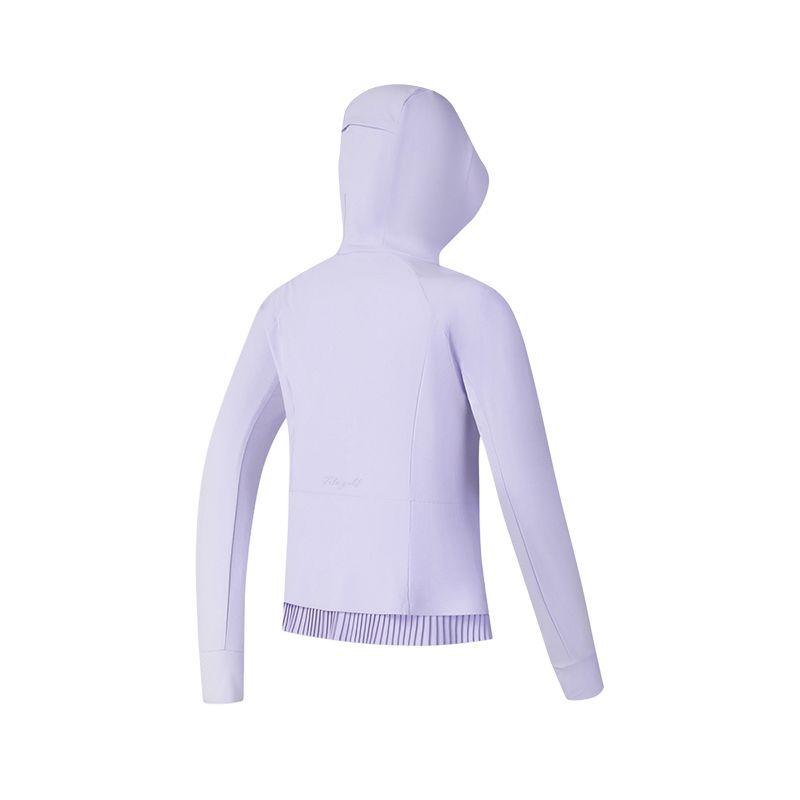 FILA Golf Series Brand Logo Solid Color Golf Knit Hooded Slim Fit Raglan Long Sleeve Jacket Women jackets Light-Purple A11W525506F-PU