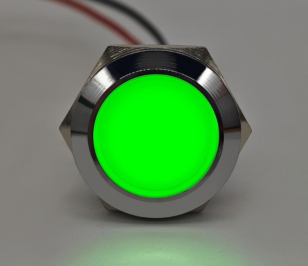 2 vnt LED prietaisų skydelio indikatorius Off-Road 22mm Žalias