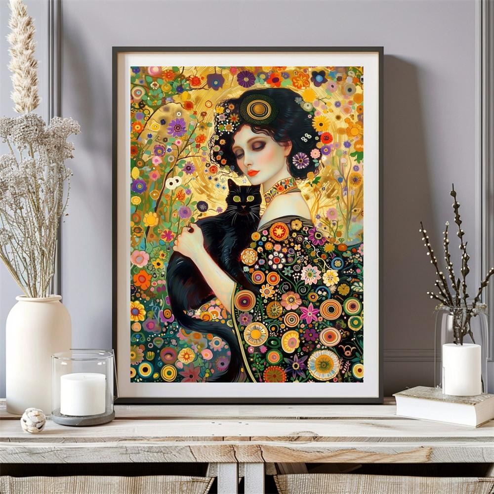 Gustav Klimt Woman Print Poster Gustav Klimt Inspired Art Prints Gustav Klimt Home Decor Vintage Poster Klimt Lady Portrait Art