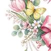 Frühlingsblumenkranz für Fenster, Sonnenblumen-/Tulpenkranz mit Schleife, statisch haftender Aufkleber, wiederverwendbare Glasaufkleber für Wohnzimmer und Küche