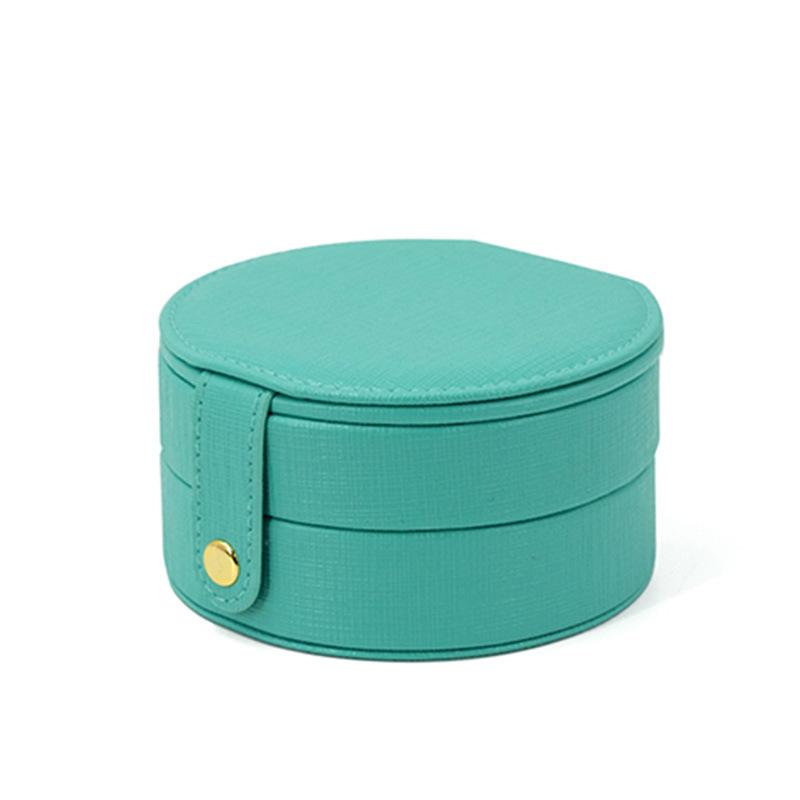 Semi-circular Double-layer Portable Jewelry Bag Creative Large-capacity Portable Jewelry Box Cosmetic Storage Box