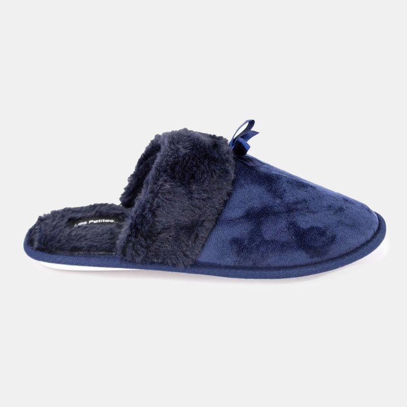 Pantofle z umělé kožešiny s mašlí Carmeline Woman LES PETITES...PARIS