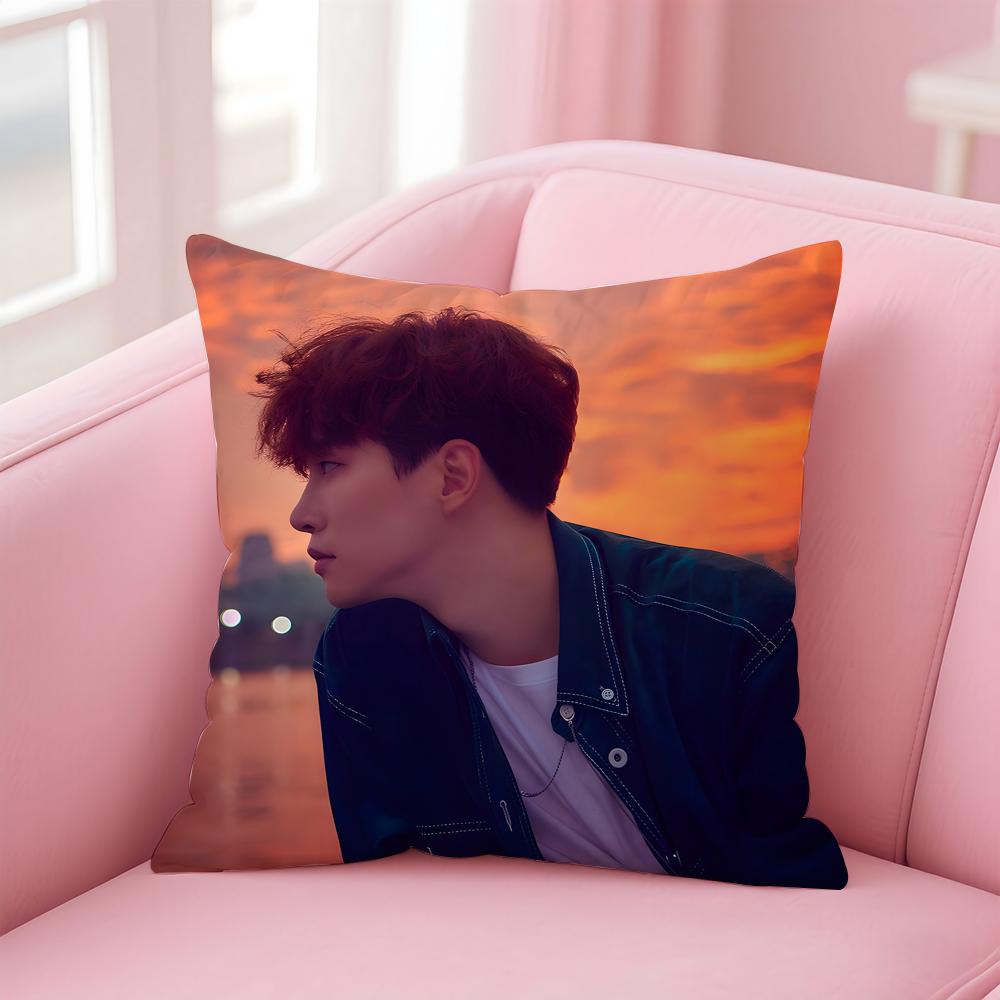 singer charismatic JJunho Cushion Cover Pillow Case Soft Skin Friendly Fabric Concealed Zipper