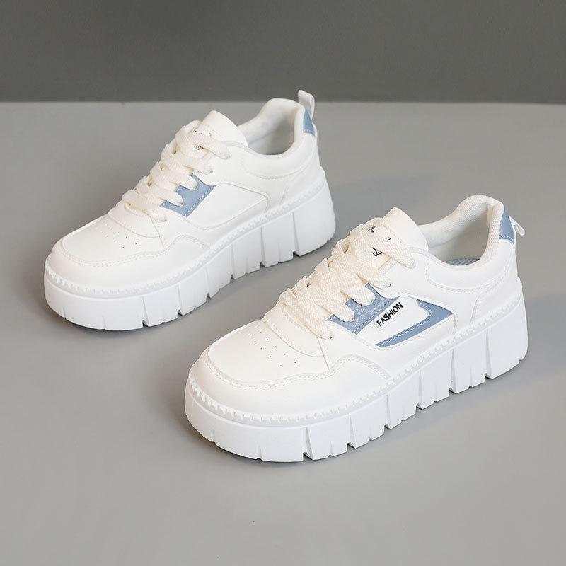 SH new spring and summer high-top muffin shoes thick-soled simple heightening board shoes student college style