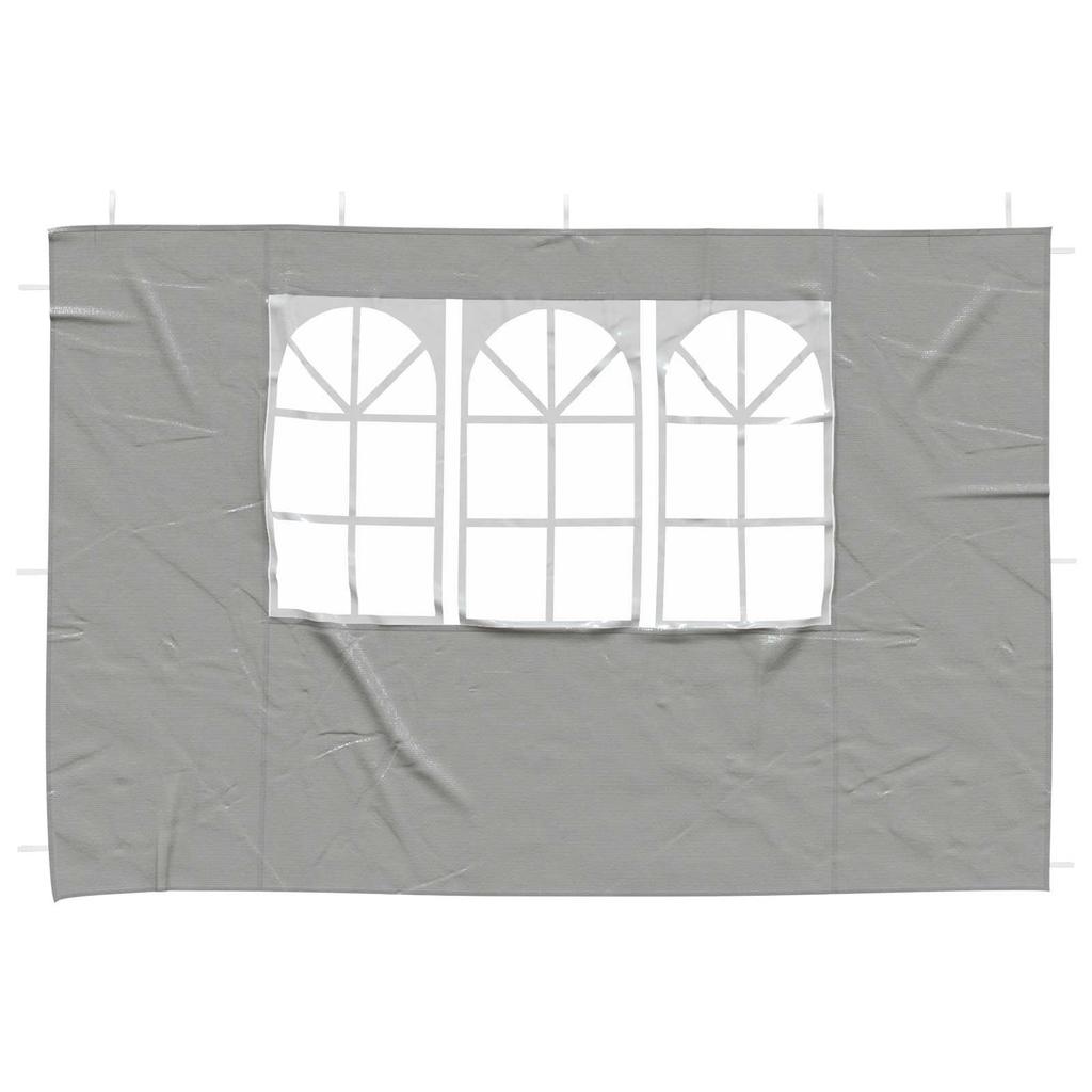 Party Tent Side Panel 2 pcs 300 x 195 cm Light Gray PE and Steel