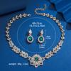 Women's Geometric Rhinestone Necklace Earring Set for Parties Holiday Gifts