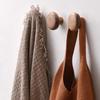 Wooden Hook Organizer High-quality Beech Wood Hook Walnut Hanging Hanger Bathroom Wall Hook for Clothes Coats