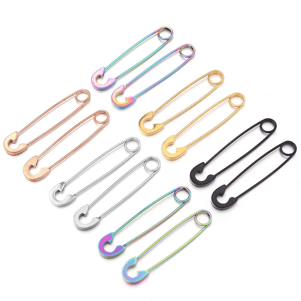 Edelstahl Punk Pin Ohrringe Einzigartiges Design Büroklammer Sicherheits Stahl Stecker Mode Ohrringe Elegante Damen Mann Rock Piercing Ma