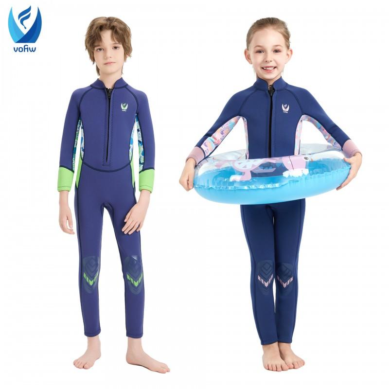Dětský 3mm neoprenový oblek Potápění Surfing Plavání UV ochrana Dlouhý rukáv Celotělový oblek Kluci Dívky