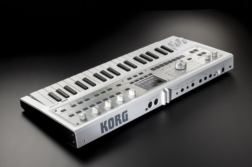 KORG Synthesizer microKORG 2 Limited Keys Metallic White MWH Color/Analog Modeling/Vocoder/Compact/Color Display/Battery Operated/37 MK-2