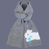 Warmer Cartoon Thick Shawl Soft Long Scarf Large Rabbit Knitted Scarf  Winter