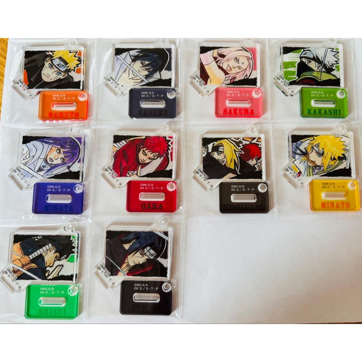 Used NARUTO Shippuden Stand Mini Acrylic Keychain All 10 Types Acrylic Stand Full Comp Acsta