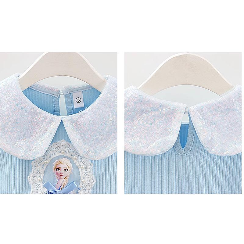 Girls' Elsa Princess Dress Autumn New Style Long Sleeve Fairy Party Dress