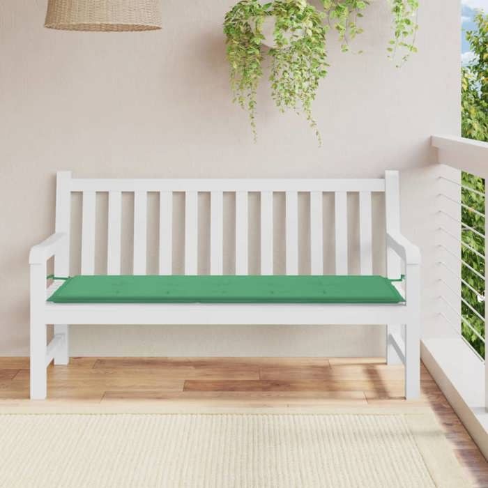 VidaXL Coussin de banc de jardin vert 150x50x3 cm tissu oxford 43207