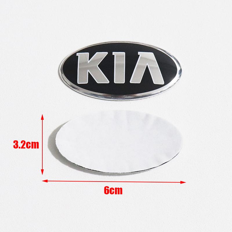 1Pc 3D Aluminium Car Steering Wheel Center Emblem Badge Sticker Decal for K2 K3 K5 KX5 GT Forte Rio Optima Sorento Accessories