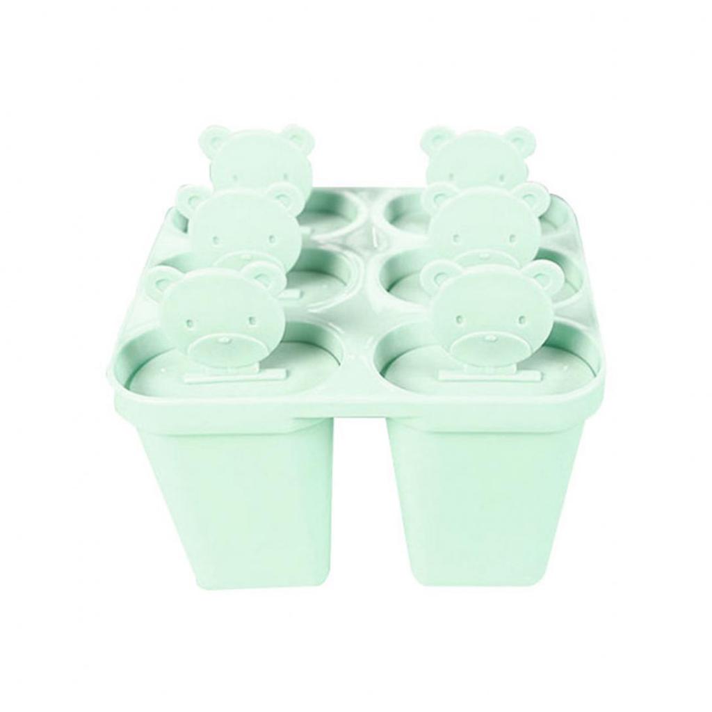 H&K Store 6-slot Ice Cream Lolly Mold DIY Maker Mould Tray Pan Kitchen Tool with Lid