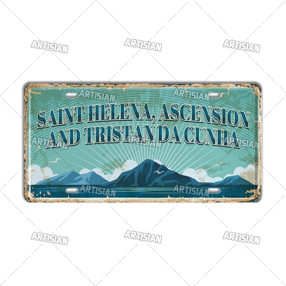 Artisian Britain Scotland Northern Ireland Landmark License Plate England UK Metal Tin Plaque United Kingdom City Car Metal Sign