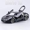 1/24 BMW I8 Supercar Legierungsauto Die-Cast & Spielzeugfahrzeuge Automodell Sound und Licht Pull-Back Auto Spielzeug für Kinder Geschenke