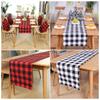 Flag Table Christmas Covers Plaid Pattern Decoration Party Dining Placemat Gift