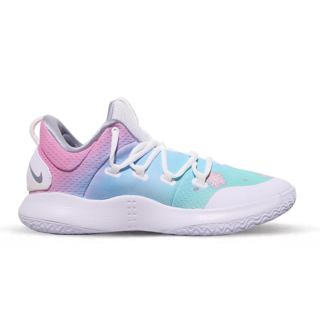 Nike Hyperdunk X Low 10 Cushioning Slip Resistant Abrasion Resistant Low top Basketball Shoes Men's Pink Blue AR0465-100(TeamX-)