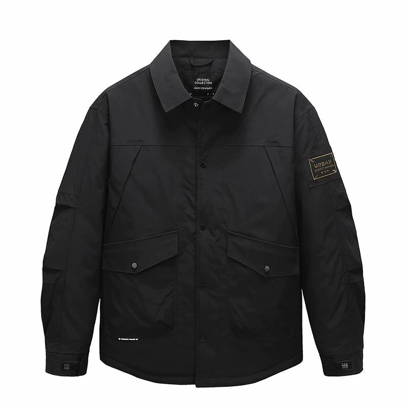 Large Size Cotton Jacket for Men, Lightweight, Business, Casual, Loose, Windproof, Waterproof, Loose Collar