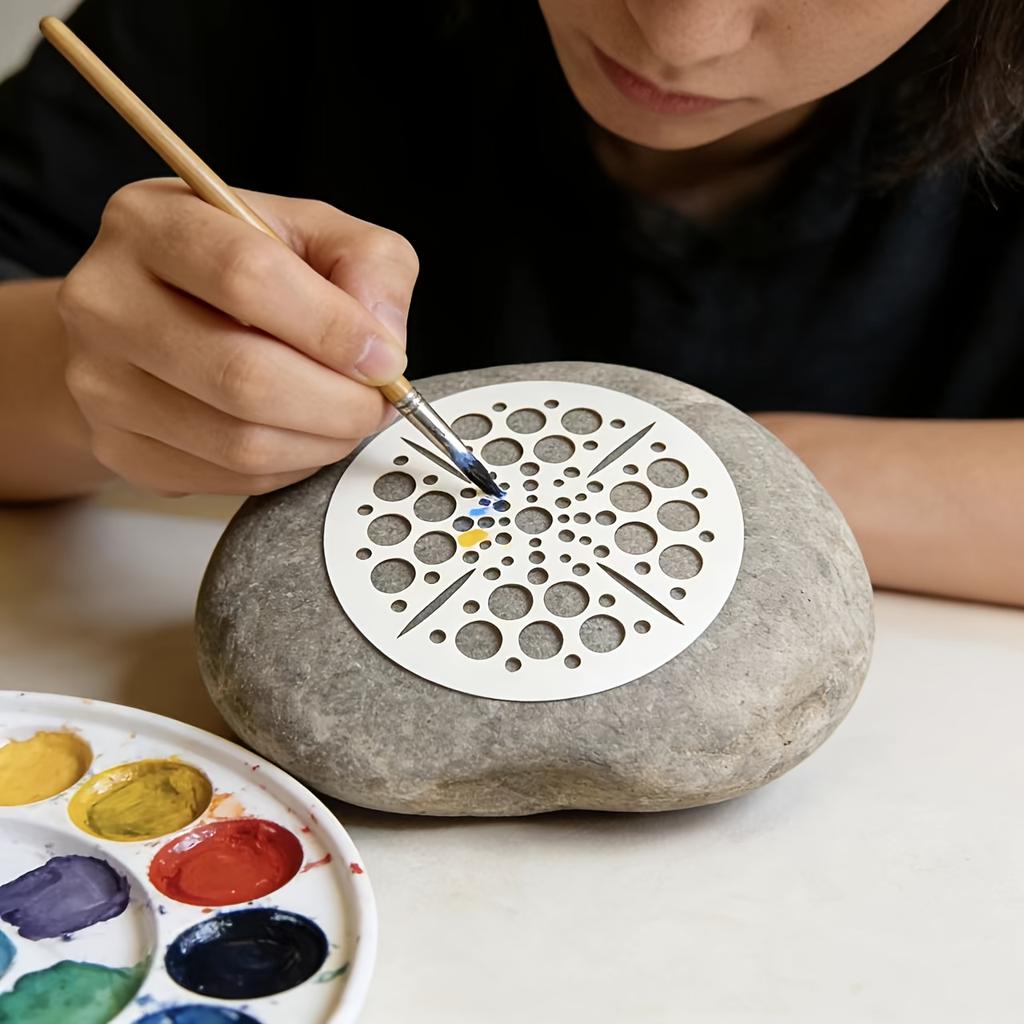 42/35pcs Mandala Stencil Set Reusable Plastic Templates for Rock Painting DIY Crafts Scrapbooking Home Decor Easy to Use