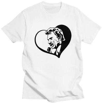 Custom French Rock Legend Johnny Hallyday Tshirts for Men Short Sleeve Leisure T Shirt Cool Tshirts Pure Cotton Tee Gift Idea