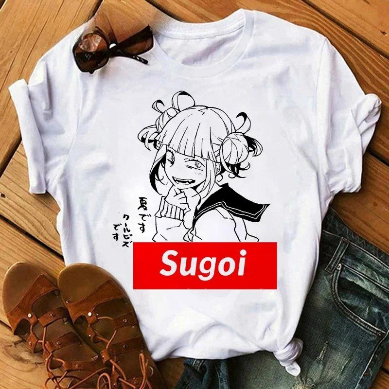

Japanese Anime My Hero Academia T-Shirt Women Cute Cartoon Himiko Toga Funny Graphic T-Shirt Fashion Ullzang Tops L