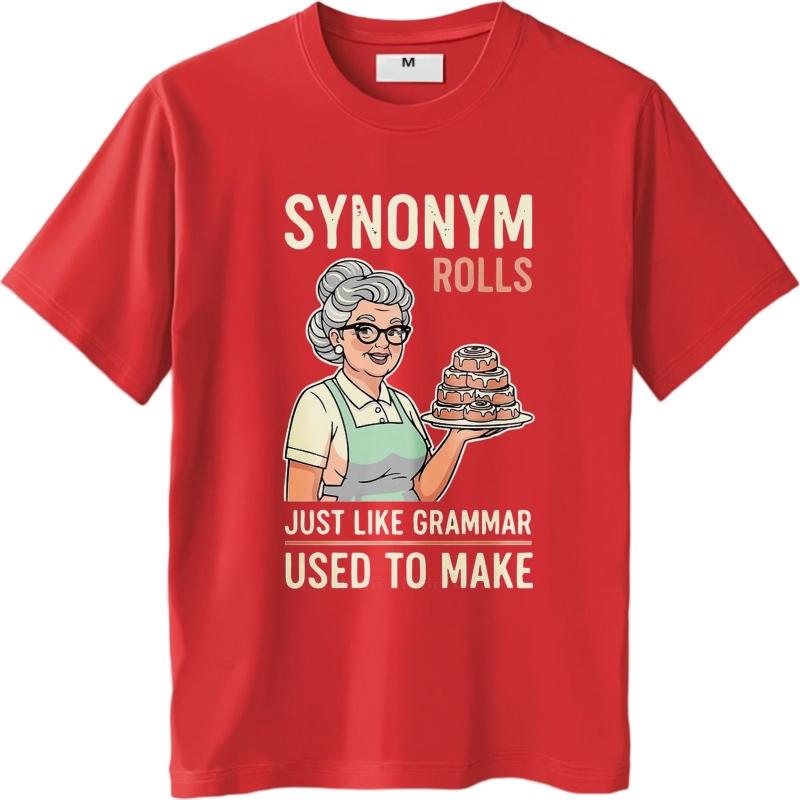men brand tshirt Vintage summer Boys tshirt Synonym Rolls Just Like Grammar Used To Make Short Sleeve Travel Oneck tops S